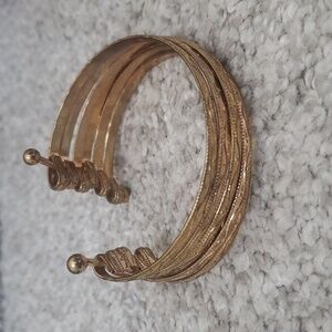 Gold bangle cuff bracelet